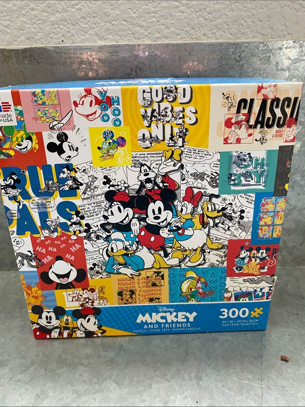 Disney Mickey and Friends Collage Puzzle - Red Blue Yellow Black White